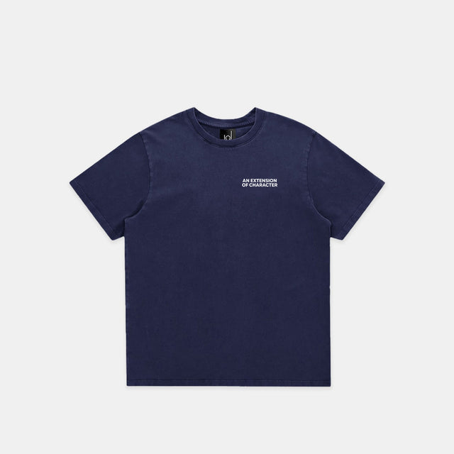 "Slogan" Heavy Tee - Navy