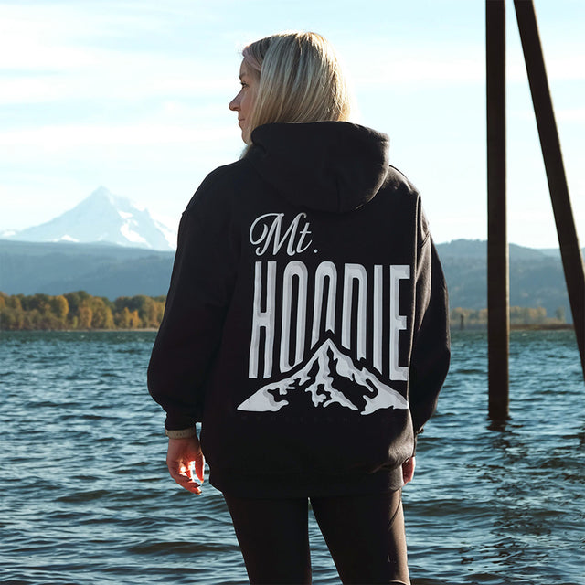 Mt. Hoodie Premium Hoodie in Black | Inspired by Oregon's famed Mt. Hood | Wholesome Boy Clothing