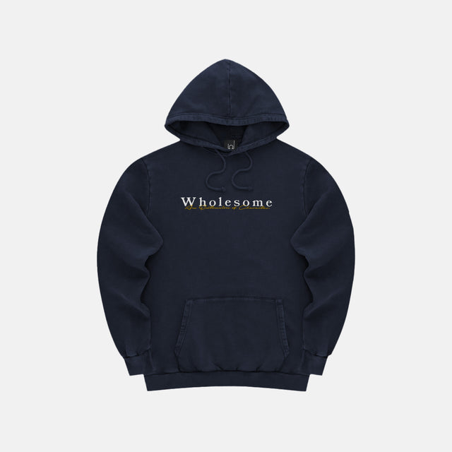 Wholesome Signature Heavy Hoodie in Navy by Wholesome Clothing