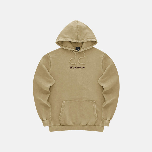 Wholesome Boy Embroidered Premium Heavyweight Sand Wholesome Hoodie | Wholesome Clothing