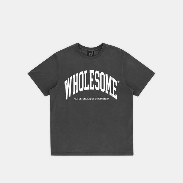 Wholesome Big Arch Tee Charcoal Premium | Wholesome Clothing